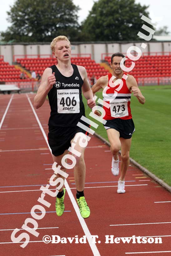 Mens junior and senior 1500 metres at the Gateshead Tartan Games Open.
